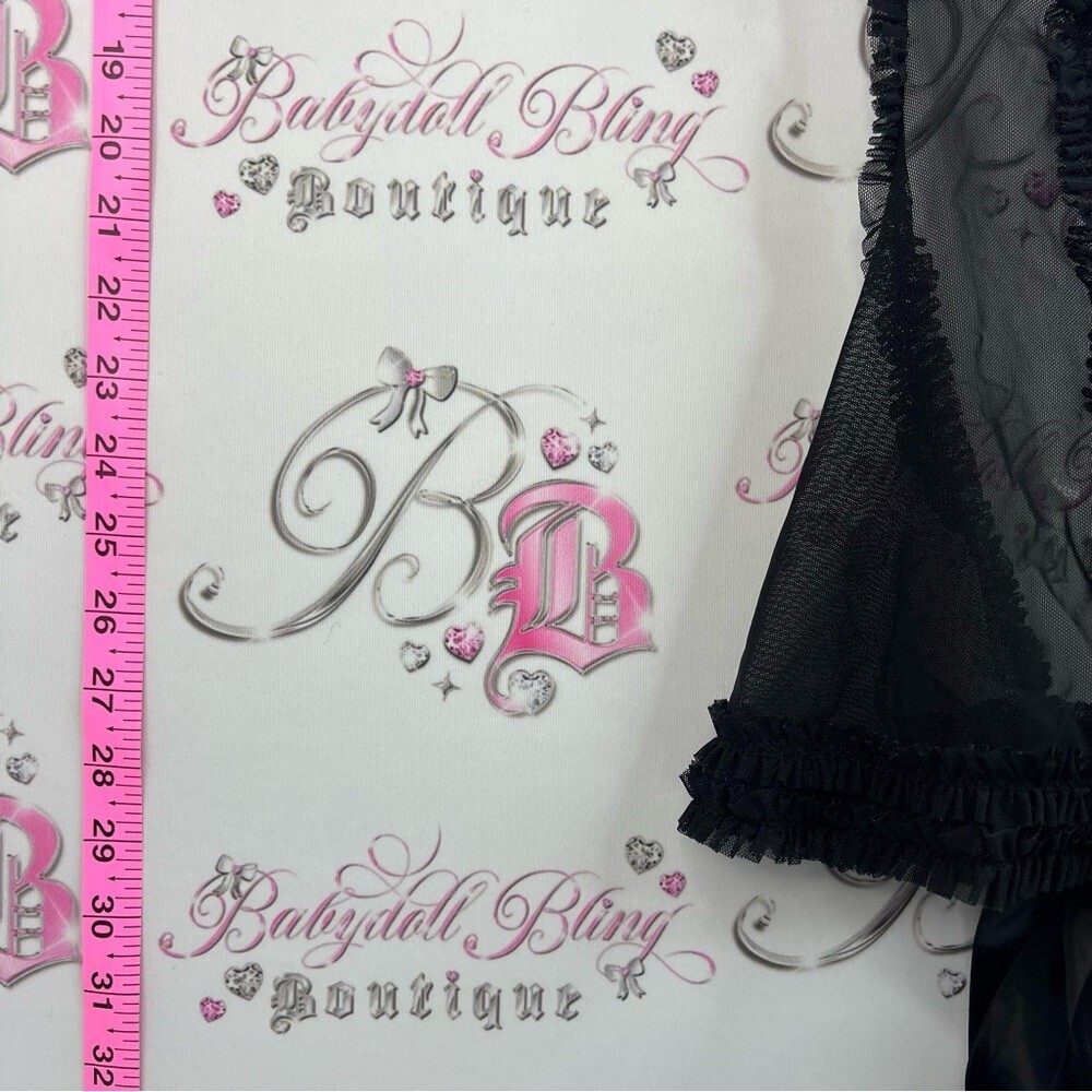 Victoria secret Black Sheer Lace Chemise with Bow Detail - Intimates apron - Picture 11 of 16
